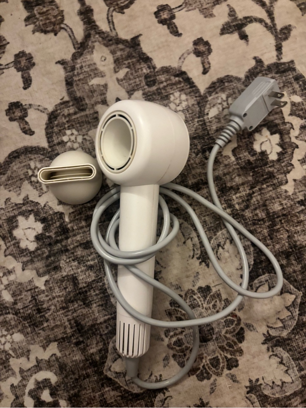 White Compact Hair Dryer with Concentrator Nozzle - Women Hair Tools